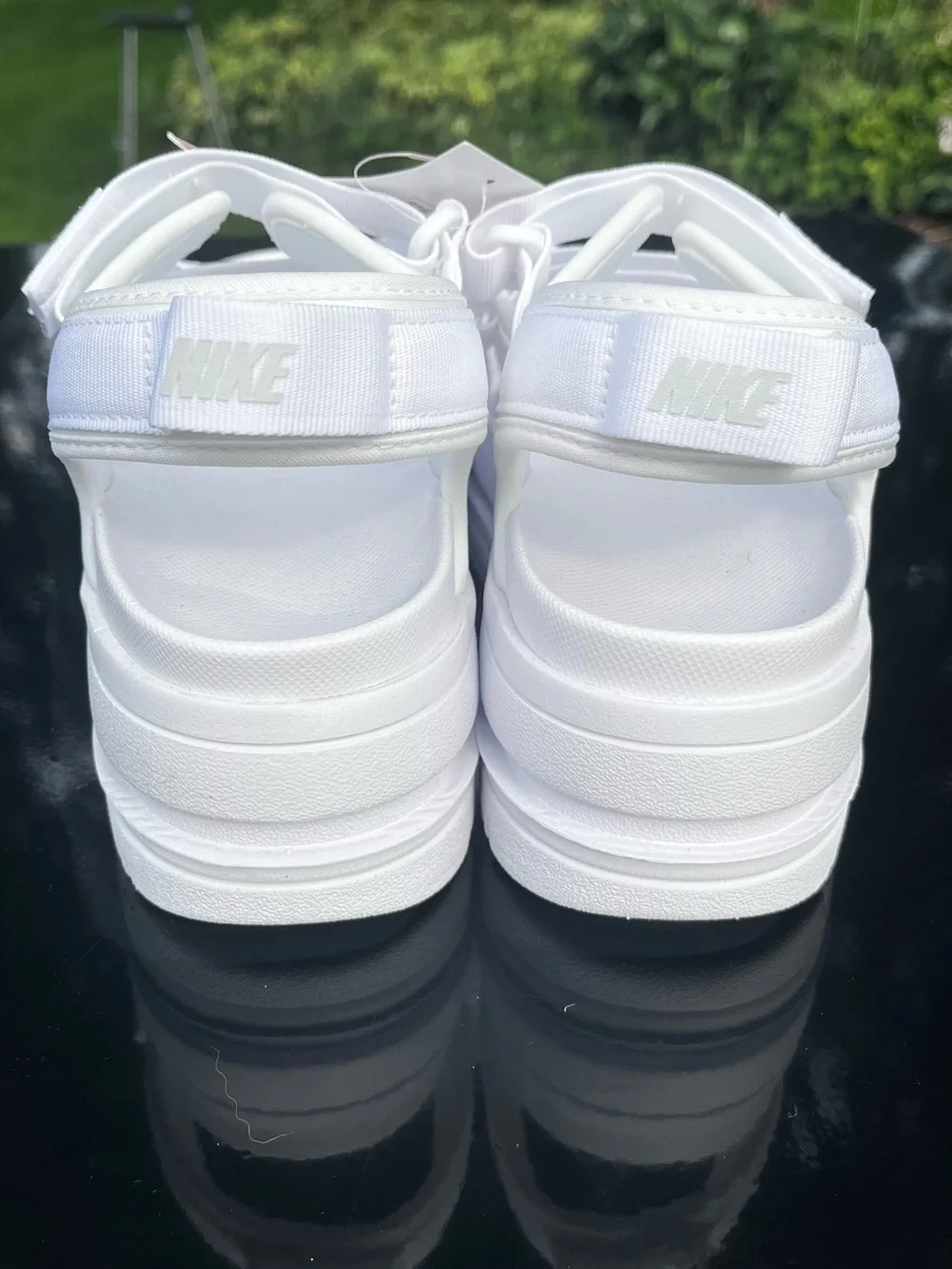 Nike Icon Classic Platform White Strappy Sandals size 10